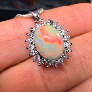 3 carat Ethiopian opal pendant